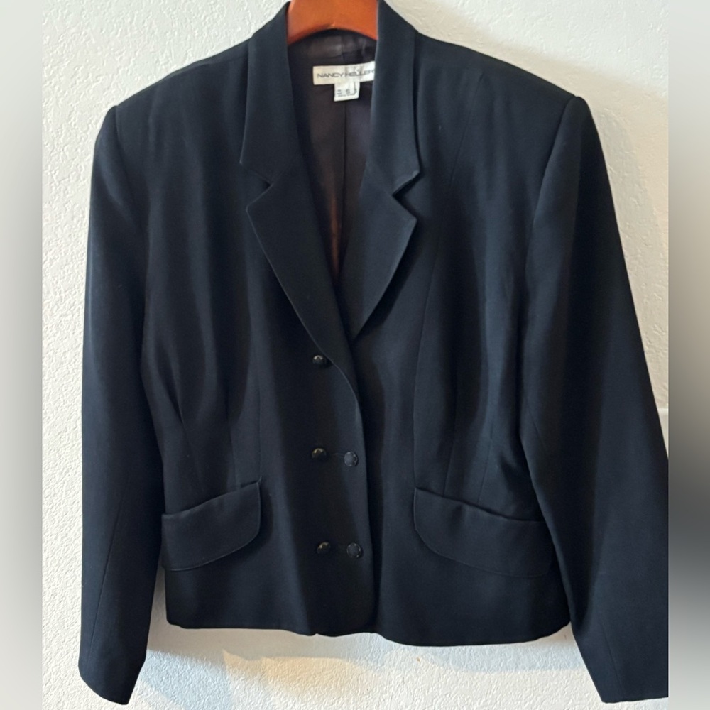 Cute black blazer with unique buttons
